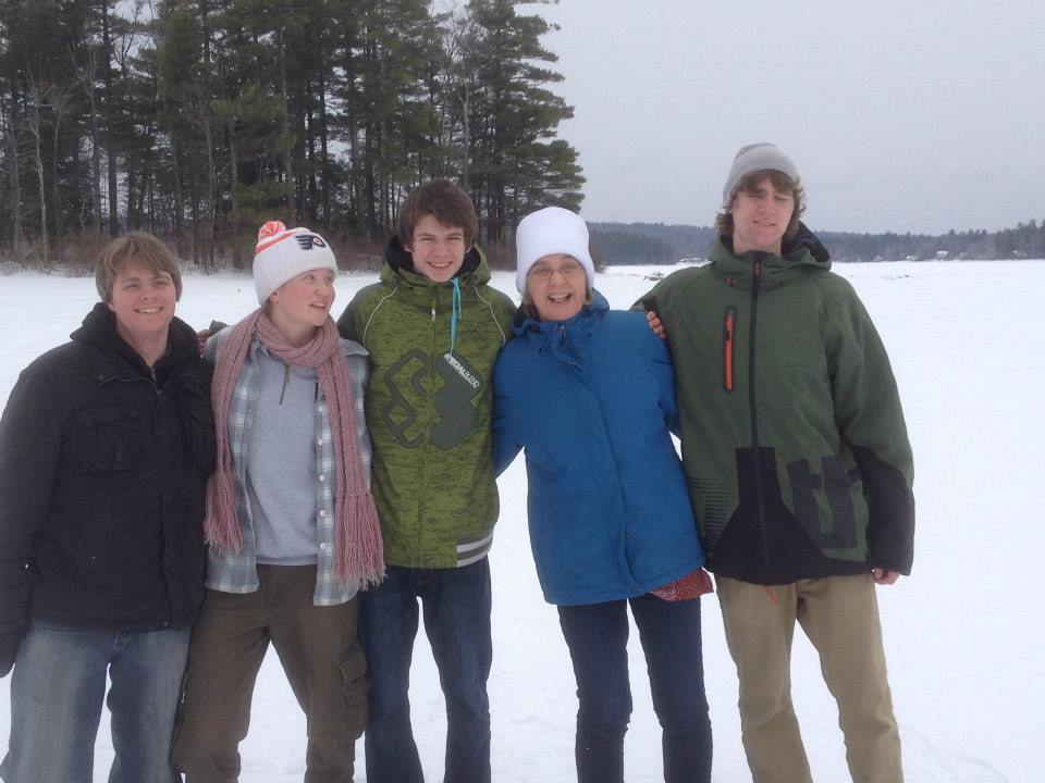 Snowshoing on Bow Lake